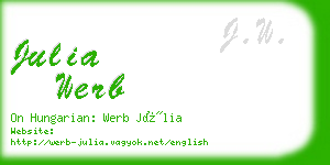 julia werb business card